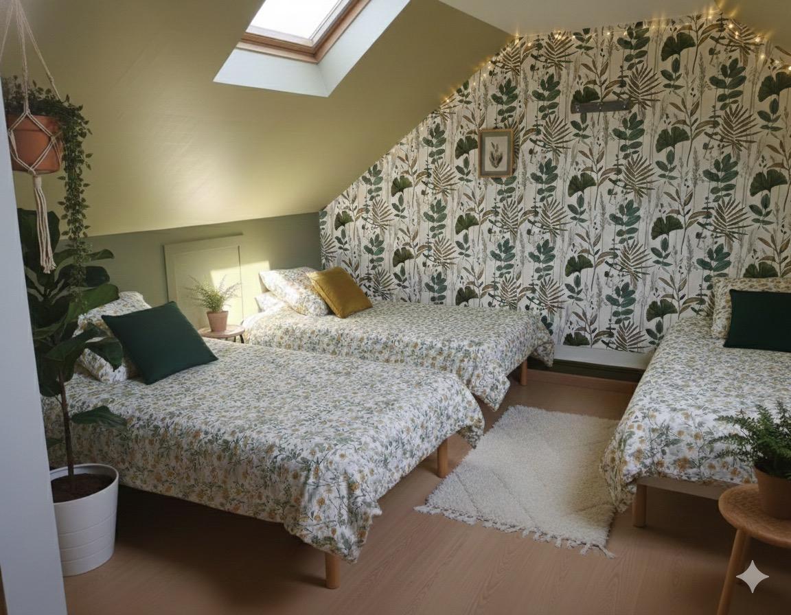 Le Refuge, espace couchage du gîte pour mariage à Écouché-les-Vallées